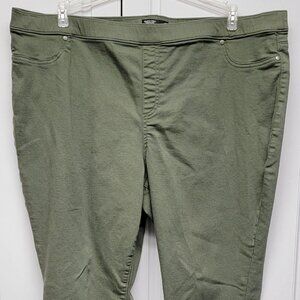 SimplyVera Vera Wang Women's Green Stretch Denim Pants Size 2X